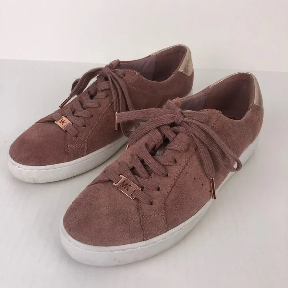 Michael Kors Women's Dusty Rose Suede Sneakers - Picture 8 of 15